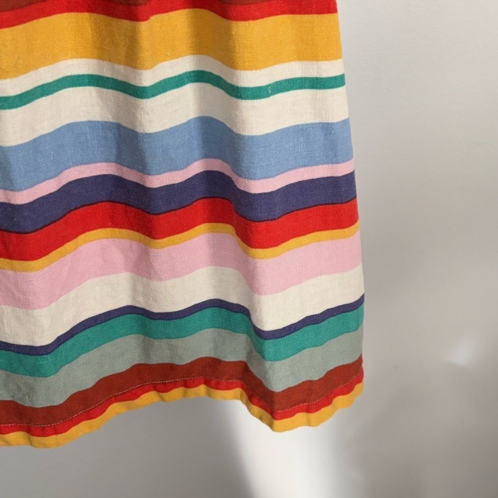 4Our Dreamers Anthropologie Women’s Multicolor Off the Shoulder Striped Dress XS - Picture 8 of 16